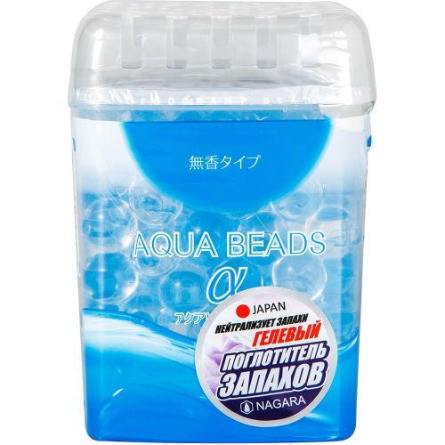 Nagara Aqua Beads Поглотитель запаха гелевый с ароматом зеленого чая 360г