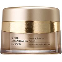 The Saem Snail Essential EX Wrinkle Solution Cream Антивозрастной крем с золотой улиткой 60мл