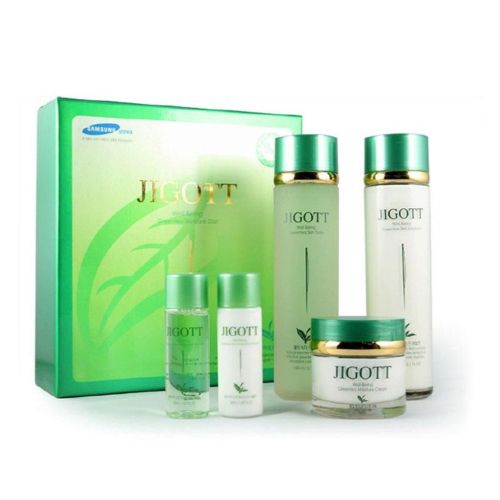 Jigott Well-being Green Tea Skin Care Набор для лица с зеленым чаем (5 средств)