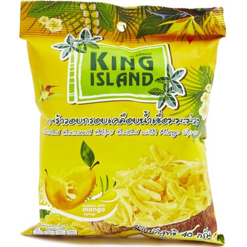 King Island Roasted Coconut Chips Coated With Mango Syrup Чипсы кокосовые со вкусом манго 40г