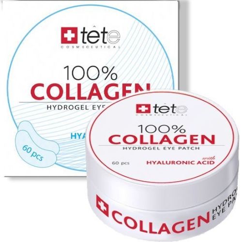 TeTе Cosmeceutical 100% Collagen Hydrogel Eye Patch Патчи для глаз с гиалуроновой кислотой 60шт