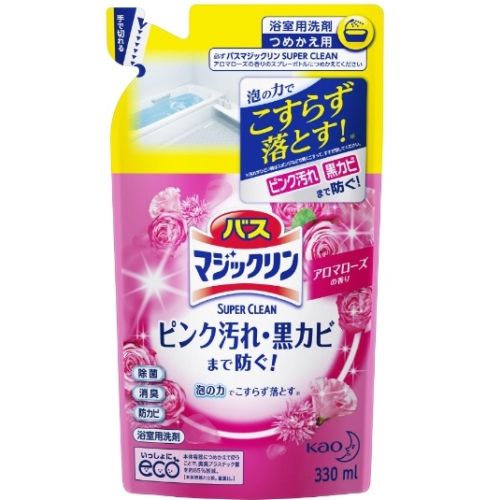 KAO Magiclean Моющее средство для ванной комнаты с ароматом роз (рефил) 330мл