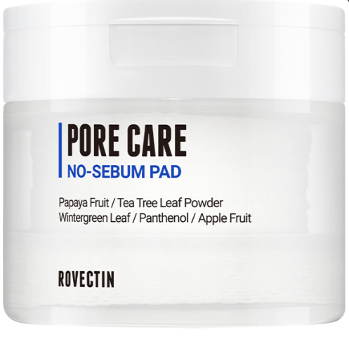 Тонер - пэды для работы с порами Rovectin Pore Care No-Sebum Pad 60шт