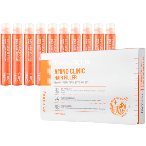 Farmstay Amino Clinic Hair Filler Интенсивный филлер для волос с аминокислотами 13мл*10шт