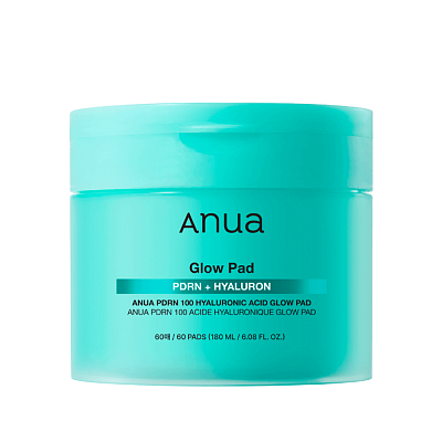 Увлажняющие пэды с ПДРН и гиалуроновой кислотой Anua PDRN 100 Hyaluronic Acid Glow Pad 60шт
