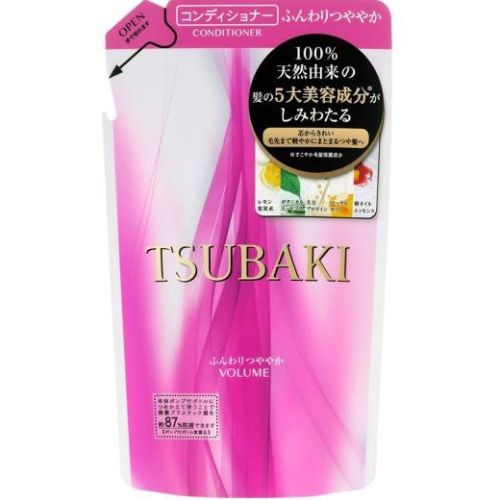 Shiseido Tsubaki Volume Кондиционер для придания объема с маслом камелии (рефил) 330мл