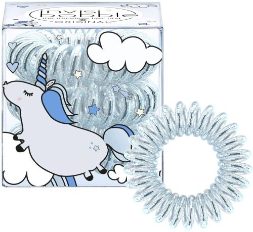 Invisibobble ORIGINAL Unicorn Henry Резинка-браслет для волос (голубой металлик) 3шт