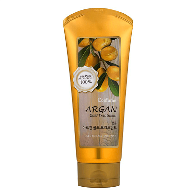 Welcos Confume Argan Gold Treatment Маска для волос с маслом арганы и золотом 200мл