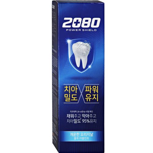 Kerasys Dental Clinic 2080 Power Shield Blue Double Mint Зубная паста для защиты от кариеса 120г