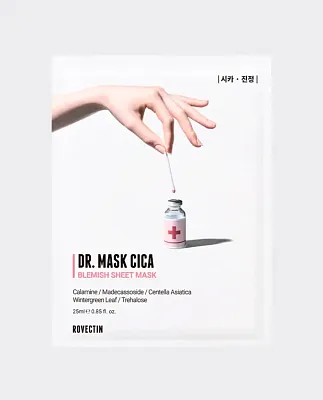 Восстанавливающая тканевая маска Rovectin Skin Essentials Dr.Mask Cica Blemish 25мл