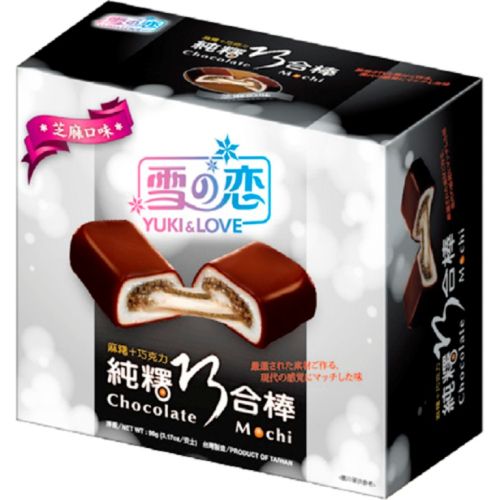Daifuku Yuki & Love Chocolate Mochi Roll Шоколадный Моти-Ролл кунжут с кремом (3шт) 90г