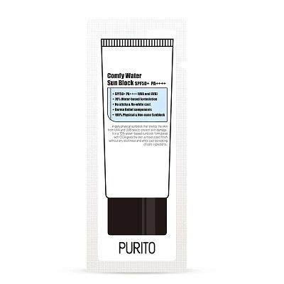 Purito Comfy Water Sun Block Солнцезащитный крем SPF50+PA++++ (тестер) 1мл