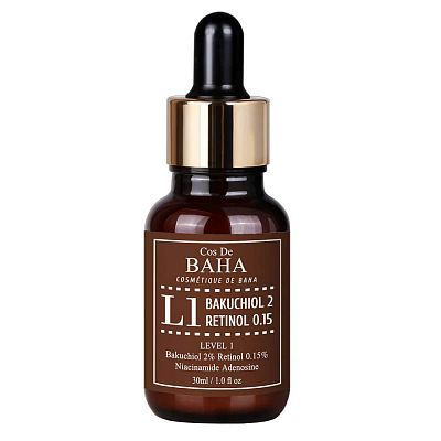 Омолаживающая сыворотка с бакучиолом и ретинолом Cos De BAHA Bakuchiol & Retinol Serum 30 мл УЦЕНКА