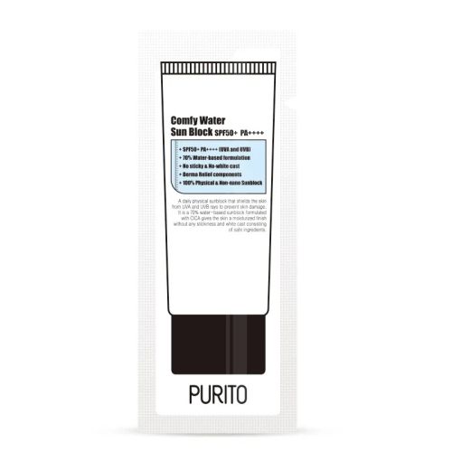 Purito Comfy Water Sun Block Солнцезащитный крем SPF50+PA++++ (тестер) 1мл