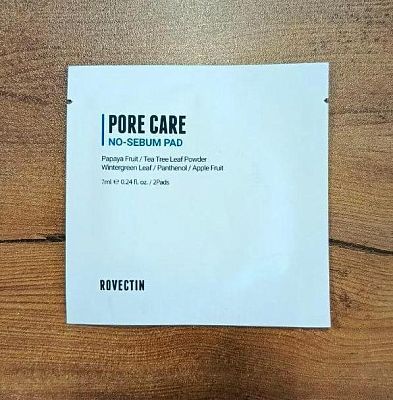Тонер - пэды для работы с порами Rovectin Pore Care No-Sebum Pad 2шт*7мл
