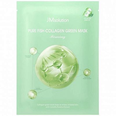 Успокаивающая маска с коллагеном JMsolution Pure Fish Collagen Green Mask 30мл