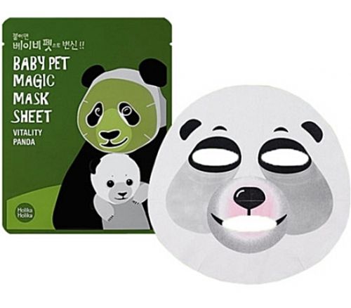 Holika Holika Baby Pet Magic Mask Sheet Panda Тканевая маска-мордочка против темных кругов 22мл