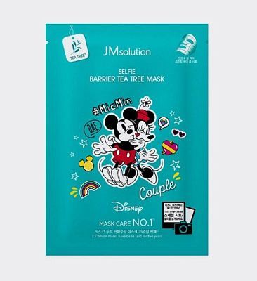 Тканевая маска с чайным деревом JMSolution Disney Collection Selfie Barrier Tea Tree Mask 30мл