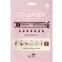 Mijin Care Daily Dew Mask Pack Collagen Маска тканевая c коллагеном 25г