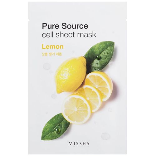 Missha Pure Source Cell Sheet Mask Lemon Тканевая маска с экстрактом лимона 21г