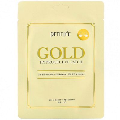 Petitfee Gold Hydrogel Eye Patch Гидрогелевые патчи с золотом и коллагеном 1 пара