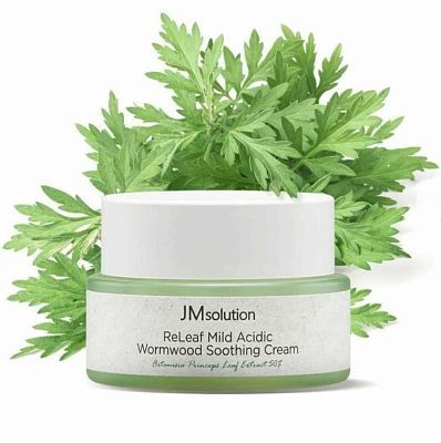 JMSolution Releaf Mild Acidic Wormwood Soothing Cream Легкий крем с полынью для проблемной кожи 50мл