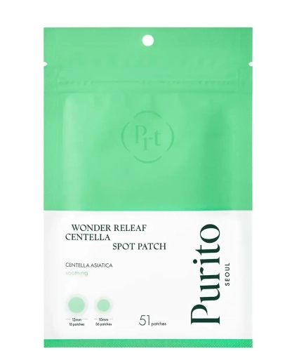 Наклейки от прыщей PURITO All Care Recovery Cica-Aid, 51 шт