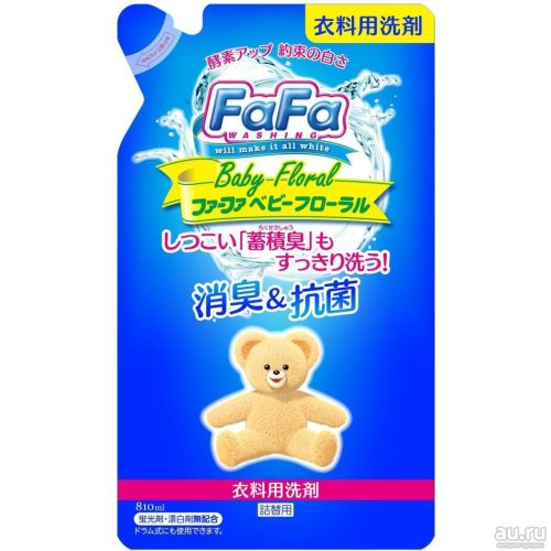 Nissan FaFa Жидкое мыло для стирки детского белья с цветочным ароматом (рефил) 810мл