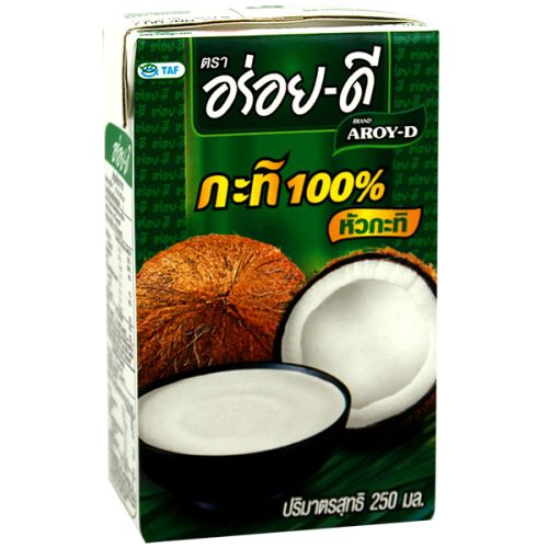 Aroy-D Coconut Milk 100% Натуральное кокосовое молоко (60% мякоти кокоса) 250мл