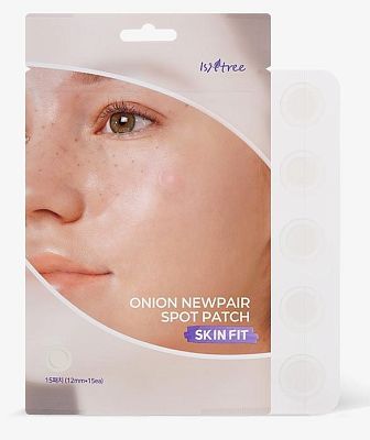 Точечные патчи против воспалений IsNtree Onion Newpair Spot Patch Skin Fit 12мм * 15шт