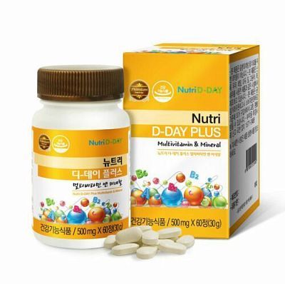 Nutri-D Day Plus Multi-Vitamin & Minerals Мультивитамины и минералы 500мг * 60шт