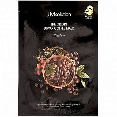 Тонизирующая тканевая маска с кофеином и копи-лувак JMsolution The Origin Luwak Coffee Mask 30мл