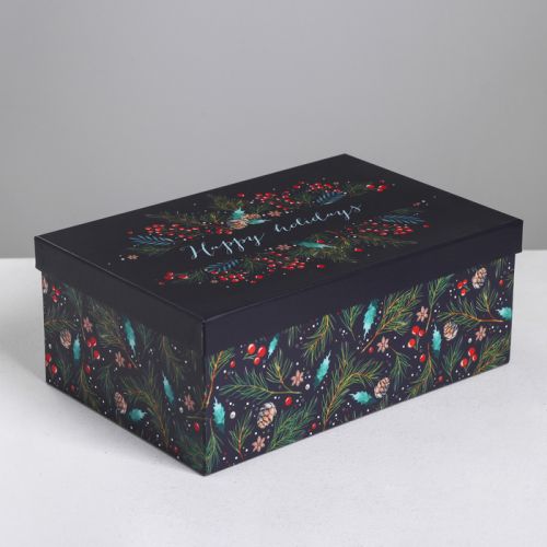 Подарочная коробка "Новогодняя" 28 × 18,5 × 11,5 см