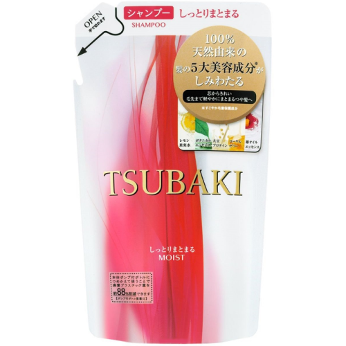 Shiseido Tsubaki Moist Увлажняющий шампунь для волос с маслом камелии (рефил) 330мл