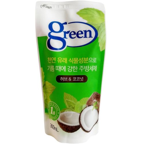 Pigeon Green Средство для мытья посуды на натуральной основе "Травы и кокос" 300мл