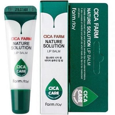 Farmstay Cica Farm Nature Solution Lip Balm Бальзам для губ с центеллой азиатской 10г