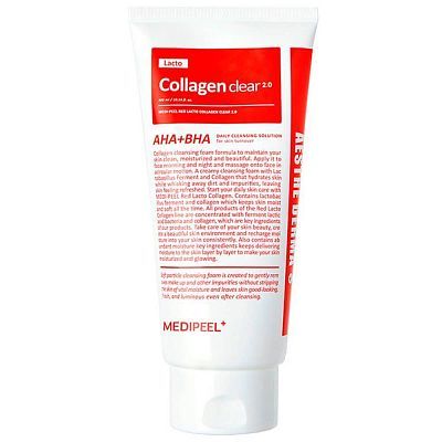 Medi-Peel Red Lacto Collagen Clear 2.0 Очищающая кислотная пенка с коллагеном 300 мл УЦЕНКА