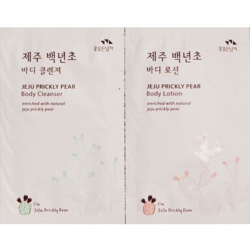 Flor de Man Jeju Prickly Pear Body Гель для душа + лосьон для тела с экстрактом опунции (тестер) 8мл