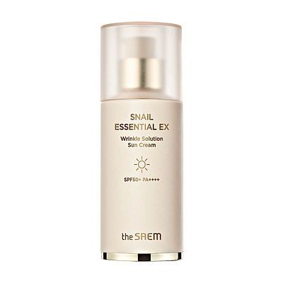 The Saem Snail Essential EX Wrinkle Solution Sun Cream Санскрин с муцином улитки SPF50+ PA++++ 40 мл