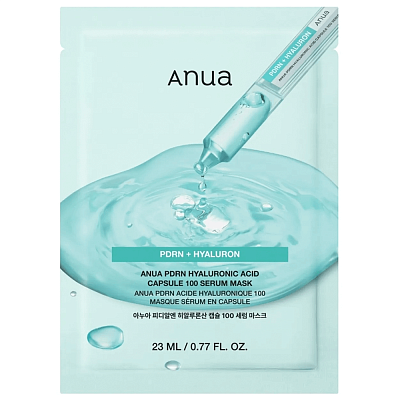 Тканевая маска с ПДРН и гиалуроновой кислотой Anua PDRN Hyaluron 100 Serum Mask 23мл