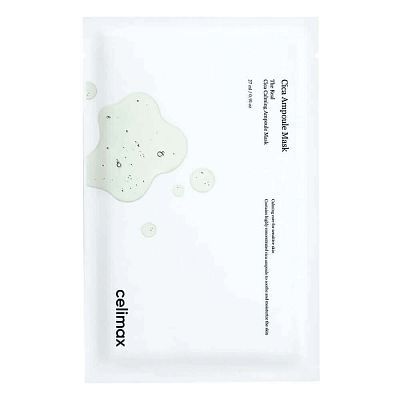 Celimax The Real Cica Calming Ampoule Mask Успокаивающая тканевая маска на основе центеллы 27мл