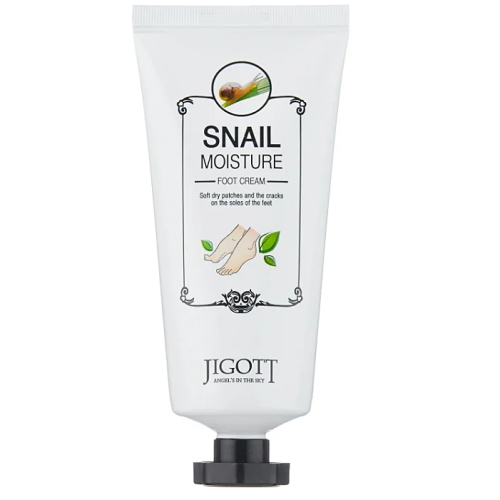 Jigott Snail Moisture Foot Cream Увлажняющий крем для ног с улиточным муцином 100мл