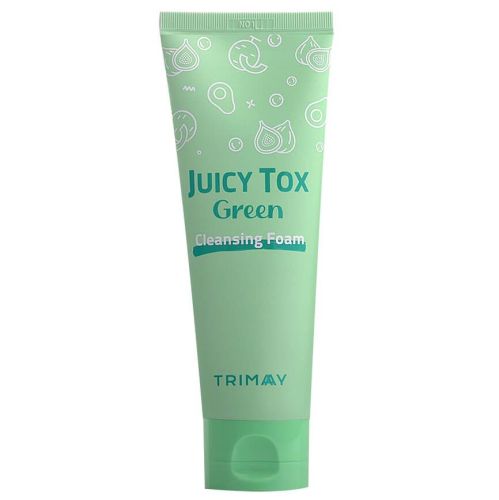 Trimay Juicy Tox Green Cleansing Foam Увлажняющая пенка для умывания с авокадо и дыней 120мл