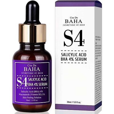 Кислотная сыворотка против акне с BHA-кислотой 4% Cos De BAHA Salicylic Acid 4% 30мл УЦЕНКА