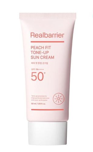 Солнцезащитный крем с персиковым подтоном Real Barrier Peach Fit Tone-Up Sun Cream SPF50+PA++++ 50мл