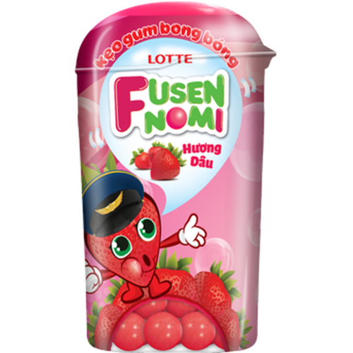 Lotte Fuusen No Mi Strawberry Жевательная резинка со вкусом клубники 15г