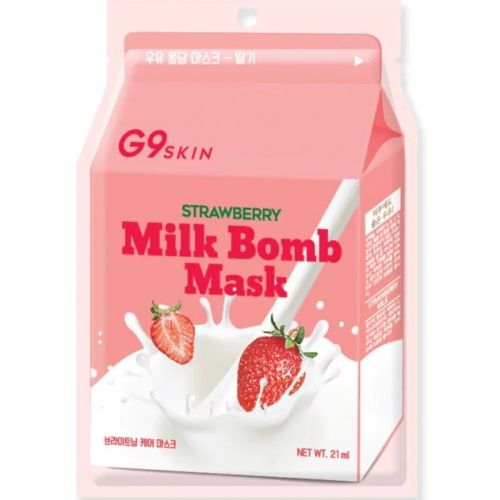 G9Skin Milk Bomb Mask Strawberry Маска для лица с экстрактом клубники 21мл