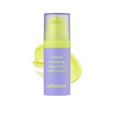 Ночной крем с ретинолом и бакучиолом By Wishtrend Vitamin A-mazing Bakuchiol Night Cream 10мл