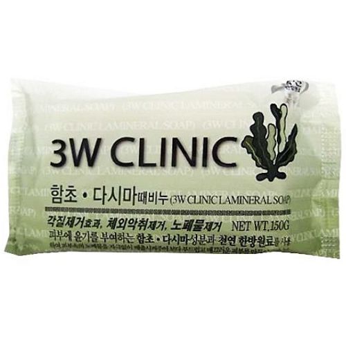 3W Clinic Lamineral Soap Мыло кусковое с экстрактом водорослей 150г