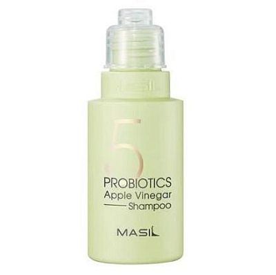 Masil 5 Probiotics Apple Vinergar Shampoo Шампунь для блеска с яблочным уксусом 50мл УЦЕНКА